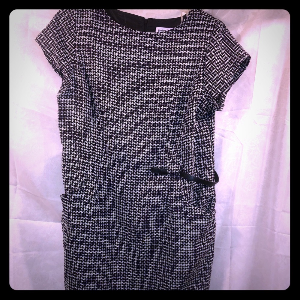 Shelby and Palmer black plaid dress
